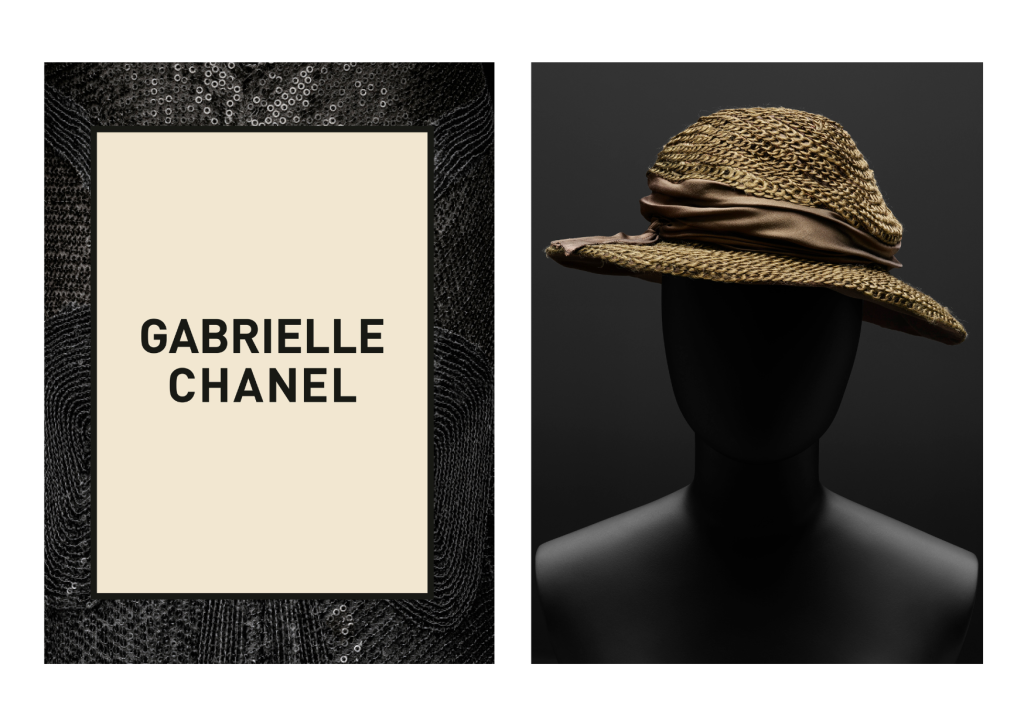 À droite Gabrielle Chanel, Hat, Spring / Summer 1917, silk, Patrimoine de CHANEL, Paris, ©CHANEL / Photo Nicholas Alan Cope